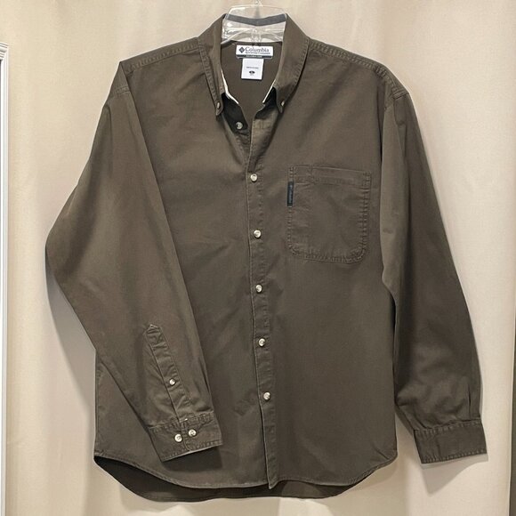 Columbia Other - Men's COLUMBIA Classic Button Down Shirt. Olive Brown, L